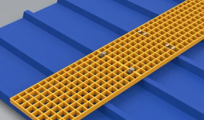 FRP Solar Roof Top Walkway